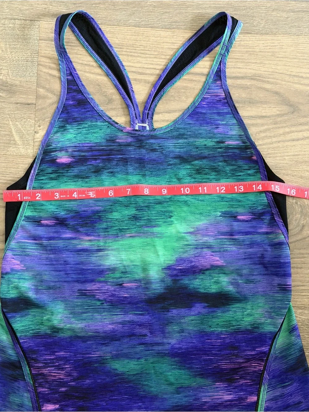 Lululemon Real Quick Singlet Rio Nights Multi Black Tank